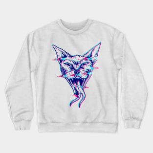 Cat Glitch Crewneck Sweatshirt